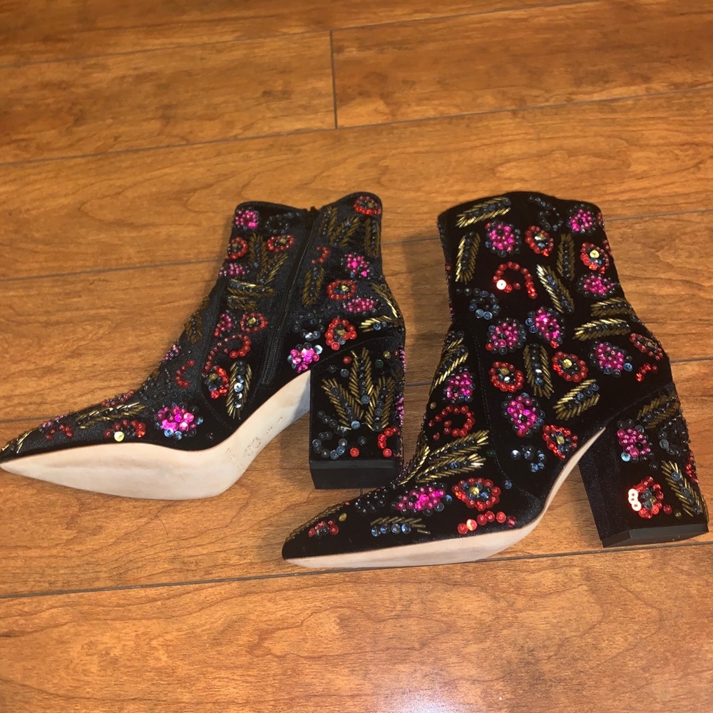 Loeffler Randall Sequin-Embroidered Bootie